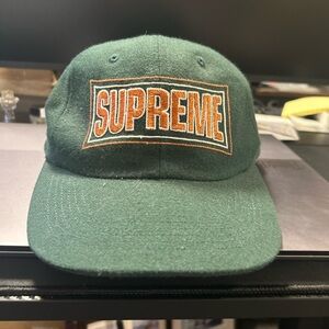 Supreme Forest Green Logo Cap